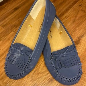 Lucky Brand Leather Fringe Loafers